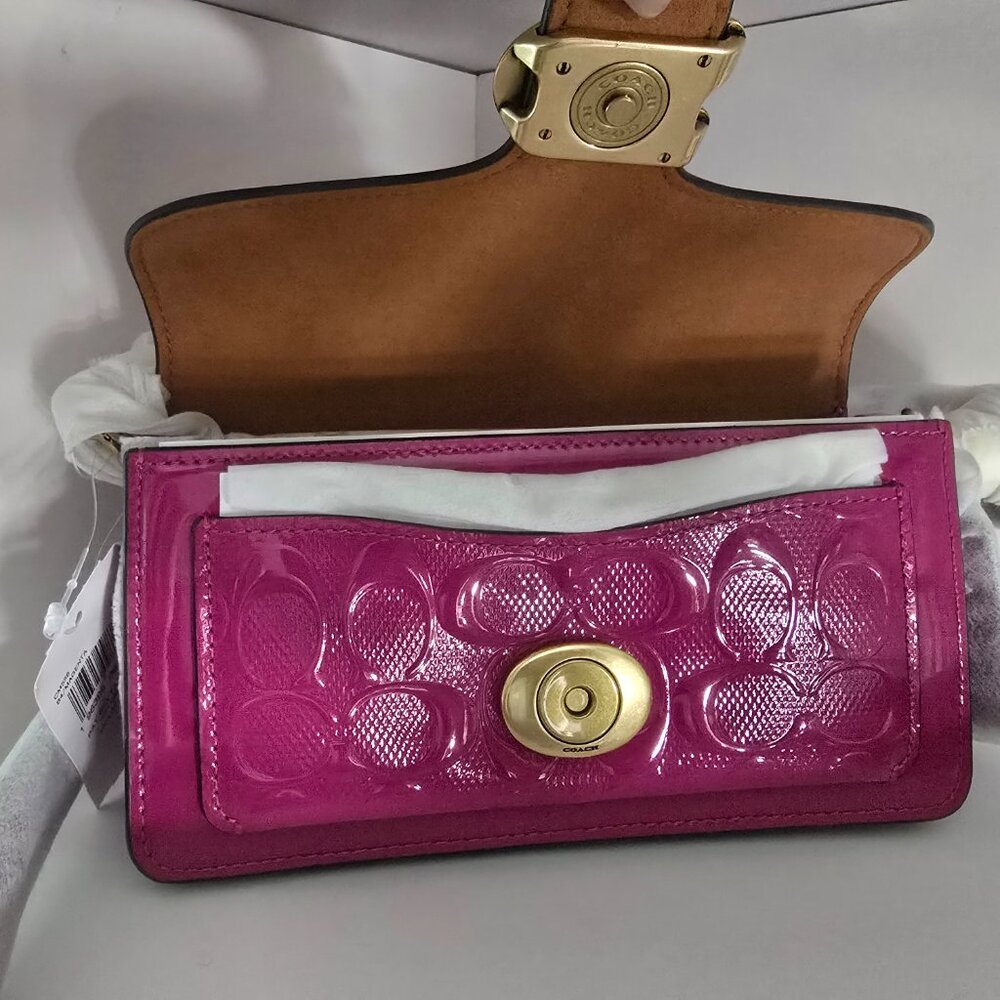 SOLD- Coach Tabby 20 in Signature Patent Leather Magenta - Picture 3 of 8